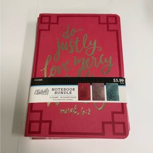 Hobby Lobby Pink and Gold Notebook Bundle